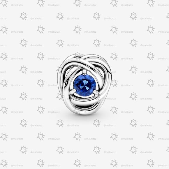 Pandora September Blue Eternity Circle Charm - Picture 2 of 5
